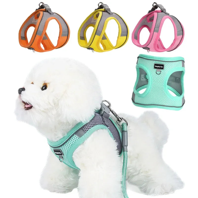 Small Dogs Adjustable Puppy Cat Harness Vest French Bulldog Chihuahua Pug Pet Outdoor Fun