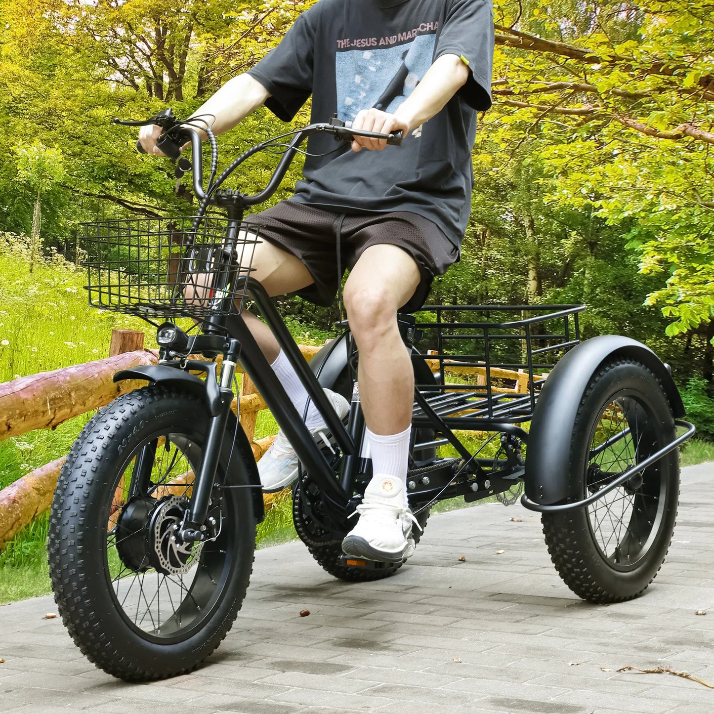 Artudatech 500W 48V 13A Electric Snow Tricycle 3 wheel e-bike 4.0 Fat Tire Tricycle