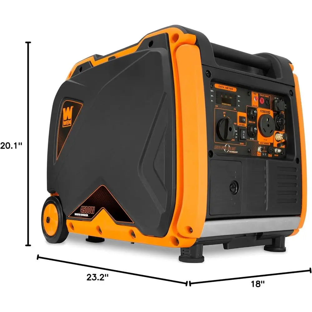 Ultra-Quiet 4500W Electric Start Portable Inverter Generator, Fuel Shut-Off, NOT SOLAR