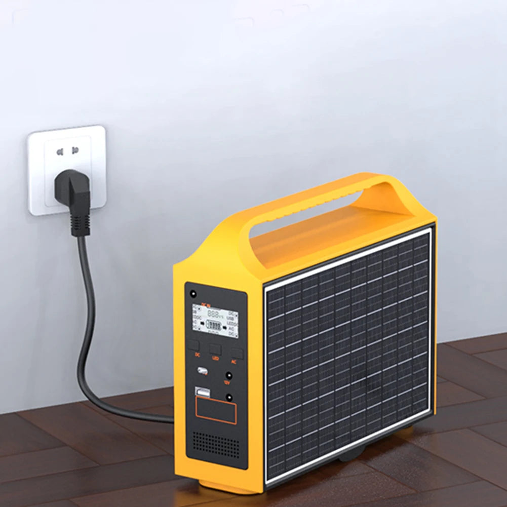 Portable Solar Power Station 24000mAh 20W Outdoor RV USB Charger LED Light for Camping Travel
