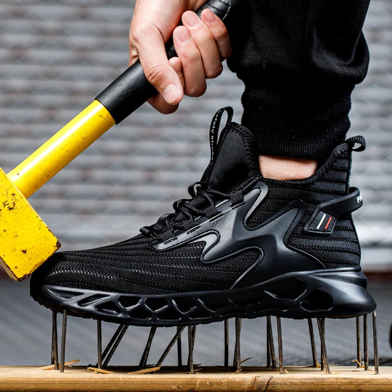 Safety Shoes Men Breathable Work Shoes Steel Toe Shoes Anti-Puncture Safety Shoes Men Work Sneakers Industrial Shoes 41-48