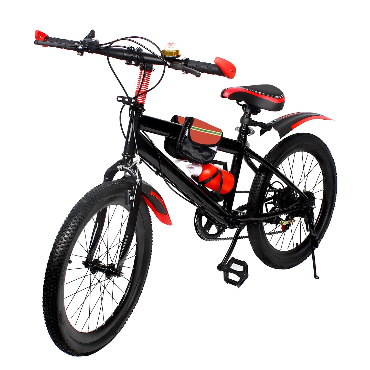 20" Mountain Bike 7 Speeds Kids Bicycle Dual-Disc Brakes Height Adjustable MTB Boys Girls