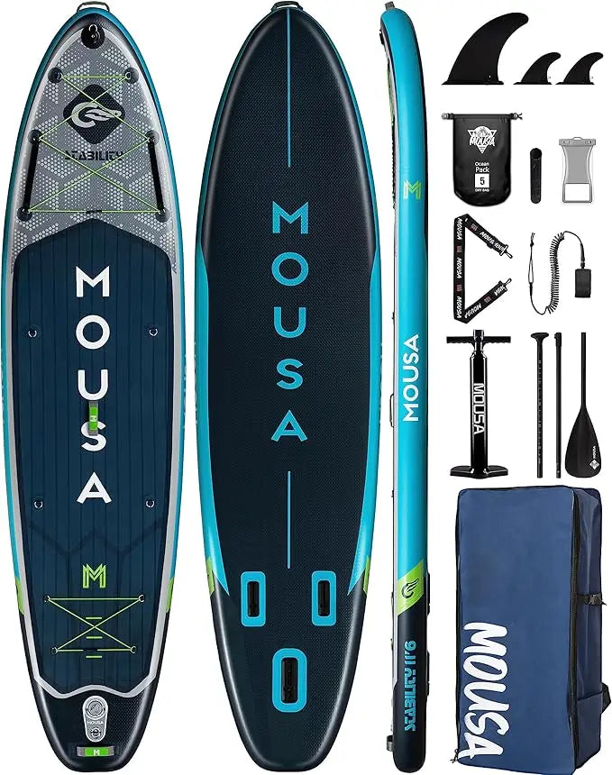 10'8/11'*35" Extra Wide Inflatable Paddle Boards, Stable; 3 People w/Shoulder Strap,100L Backpack