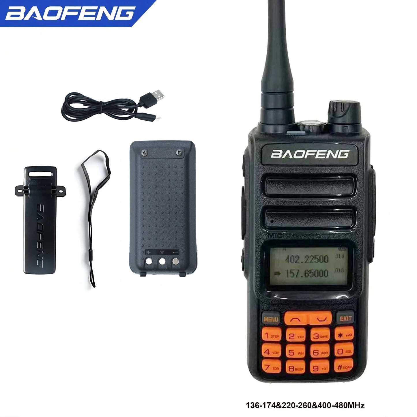 TH 15S Ham Handheld Radio 5w Uhf Vhf Two Way Radio Long Range Handheld Dual Band Walkie Talkie