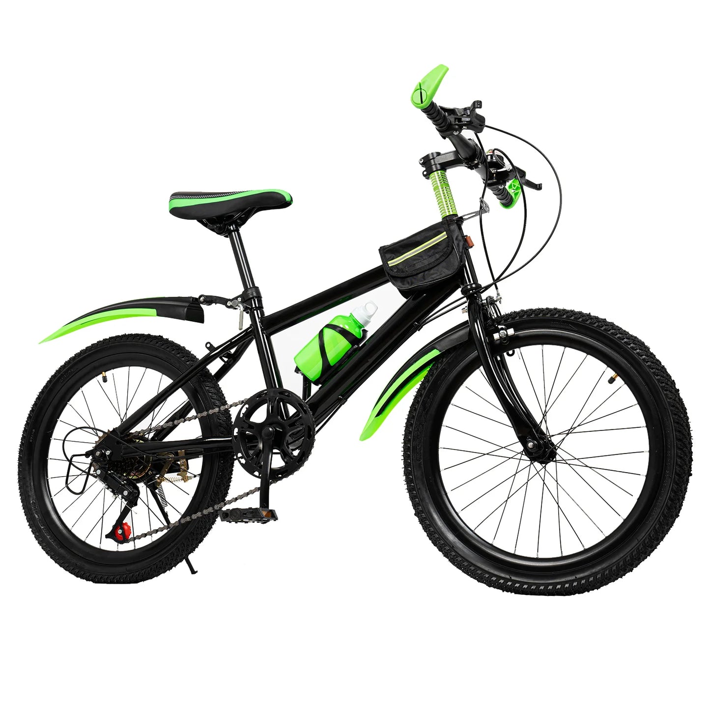 20" Mountain Bike 7 Speeds Kids Bicycle Dual-Disc Brakes Height Adjustable MTB Boys Girls