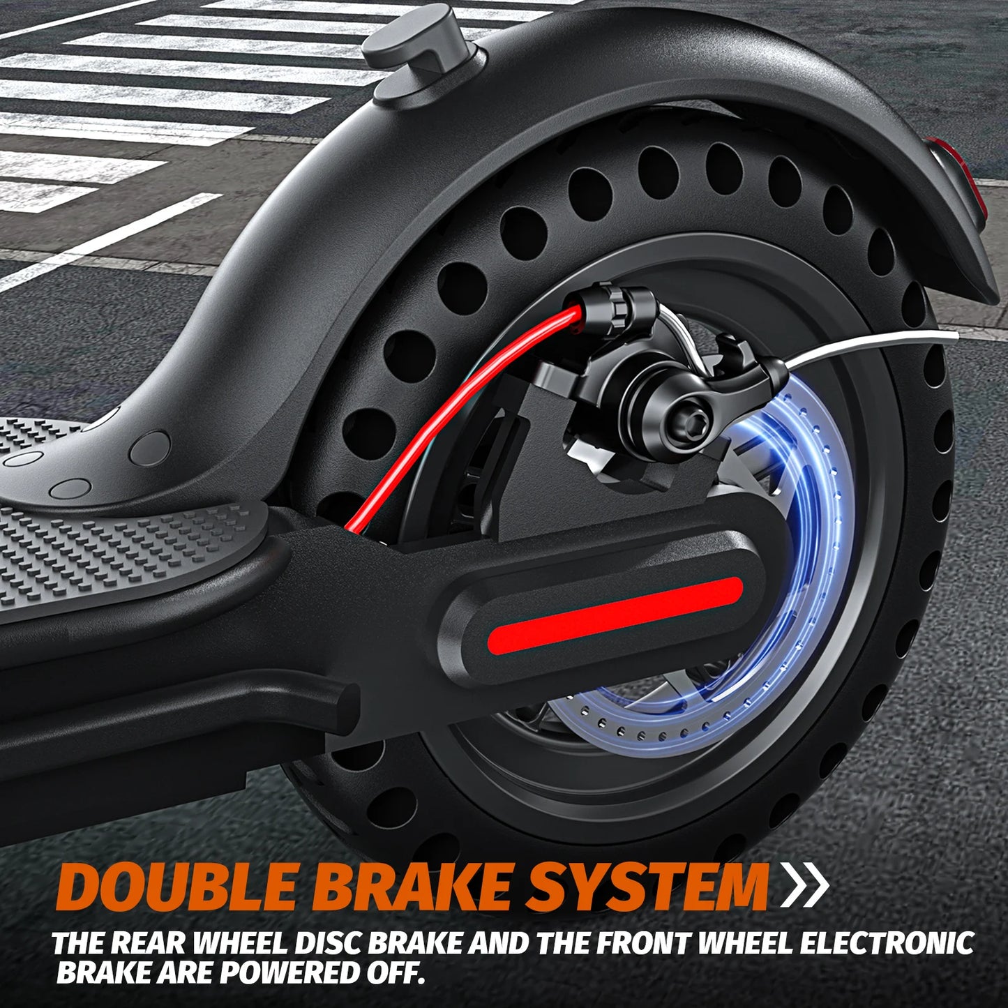 350W Foldable Elec Scooter Adults Teens,Explosion-proof Tires,Dual Brake System,Light APP Support