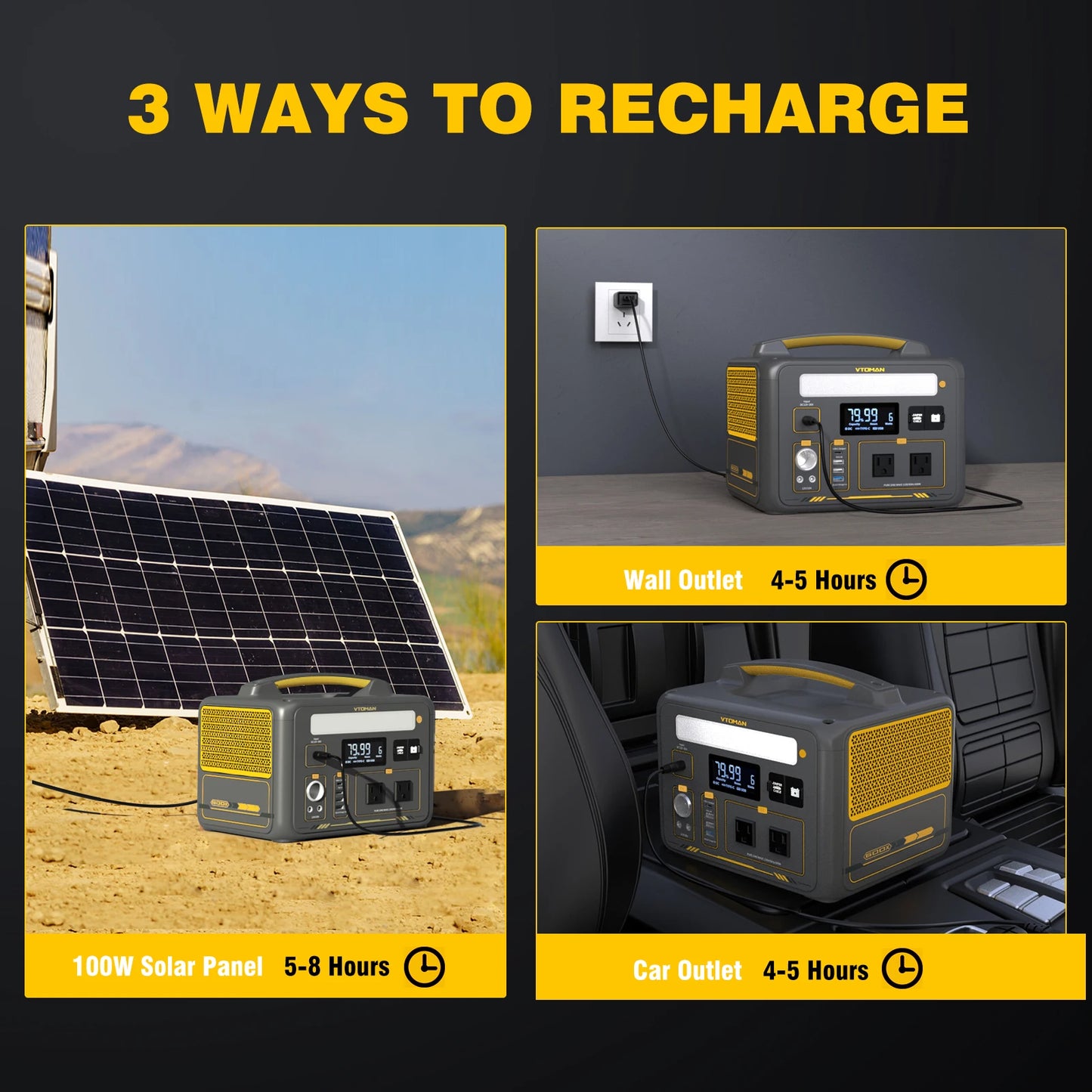 600X with 110W Solar Panel included,600W 299Wh LiFePO4 Solar Charger