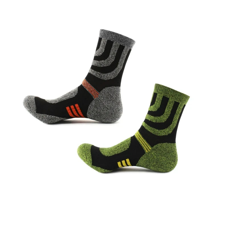 5 Pairs Socks Men Anti Blister Autumn Winter Terry Sports Cycling Marathon Camping Trekking Rugby