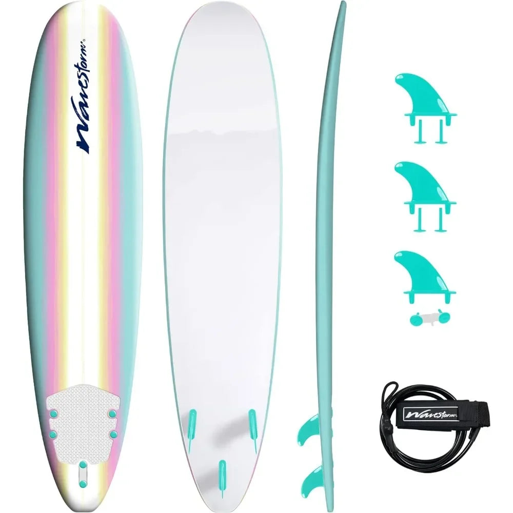 BEST SALE-Classic Soft Top Foam 8ft Surfboard shed