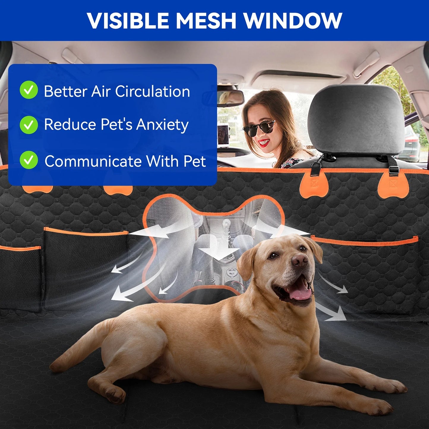 Wear-resistant Dog Car Seat Cover Protective Cover for Pet Scratch Resistant Pet Car Pad