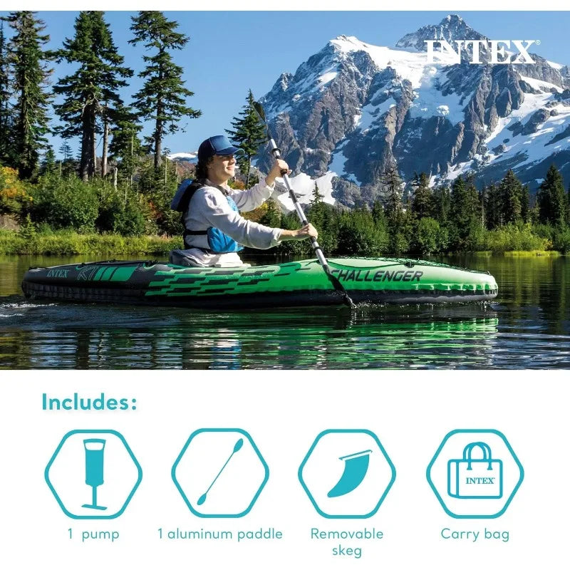 nflatable Kayak Series: Includes Deluxe 86in Kayak Paddles and High-Output Pump Strong PVC