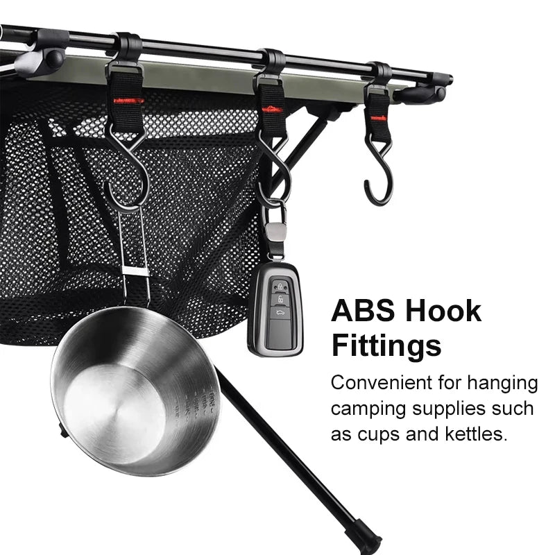 Folding Camping Table Aluminum Lightweight Storage, Mesh Bag for Outdoor Backyard Picnic Hiking