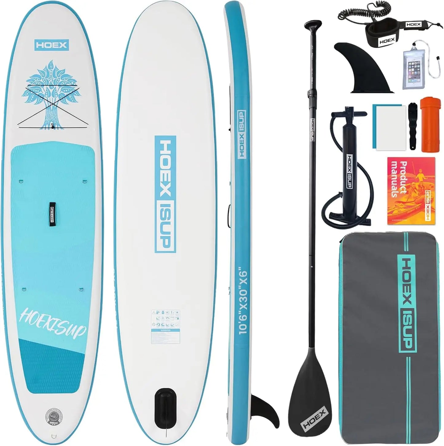 Inflatable stand-up paddle board premium SUP, accessories,backpack,wide and stable design