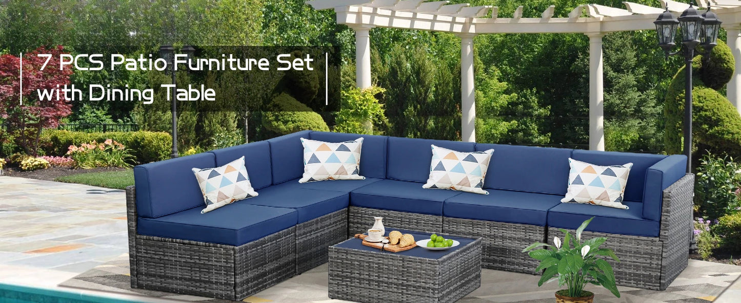 Outdoor Sectional Furniture Chair Set