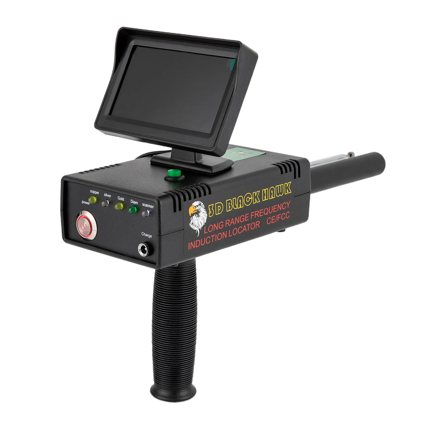 Metal Detector 3D LED Display Gold Finder Underground 30m Treasure Scanner Silver Copper Diamond