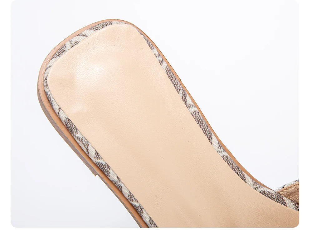 Classic Simple Design Comfortable Anti-slip Sole Printed Slippers Seasonal Fashion Women's Sandals