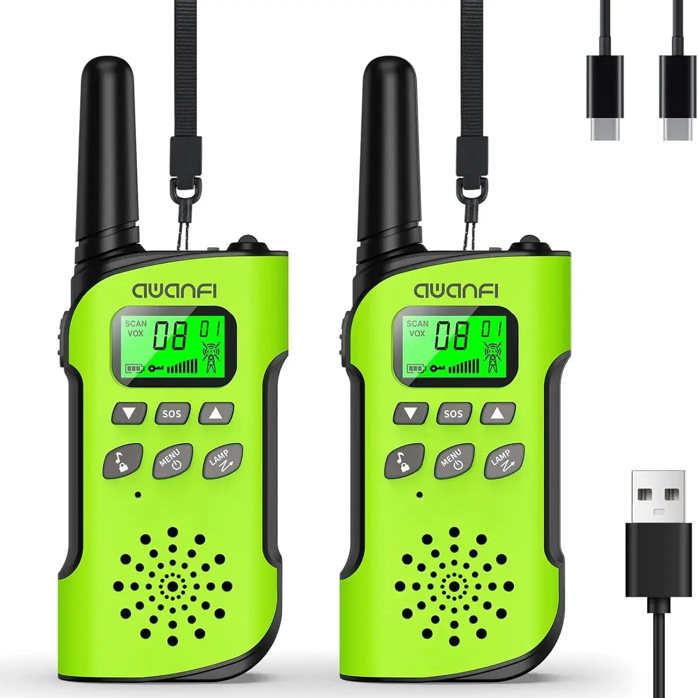 Walkie Talkie Child, 3-12 Years, Rechargeable, Li-ion Battery, Radio Set, Camping/Adventure