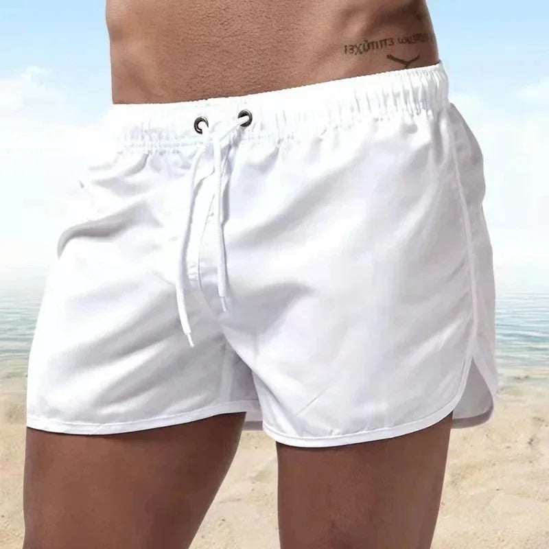 men's Swimwear Low Waist Surfing Trunk sexy male pocket swimming beach board short