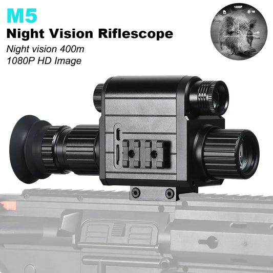 M5 Digital Riflescope Night Vision Scope Sight Infrared Monocular 1080P Video All in 1 for Hunting
