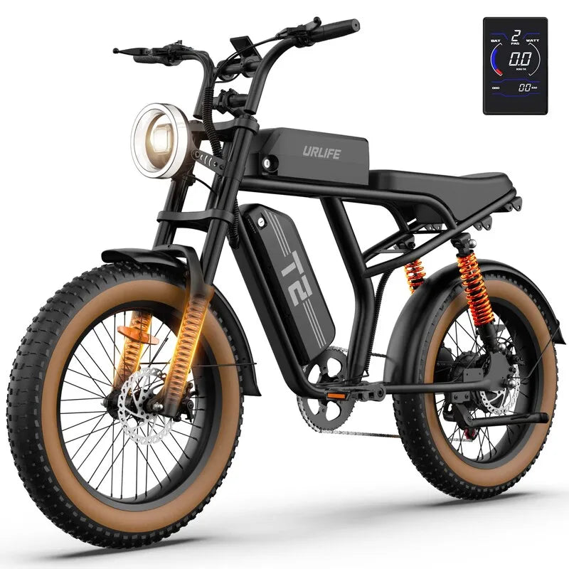 1500W Peak Mountain E-Bike 48V 15.6Ah Removable Battery 28MPH 100 Mile Range 20X4" Fat Tire, Sale