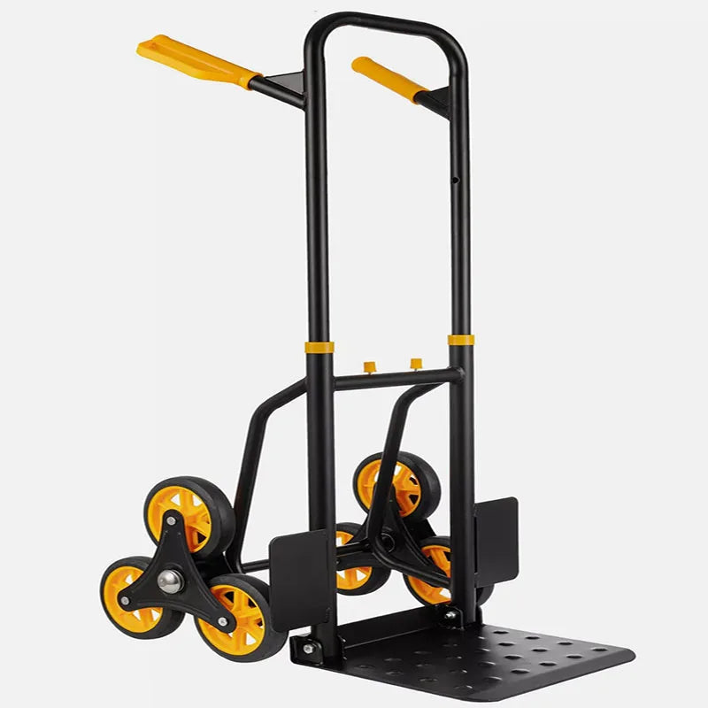 Stair Climber Heavy Duty 330Lbs Capacity Foldable Trolley with Telescop Handle 6 Rubber Wheels