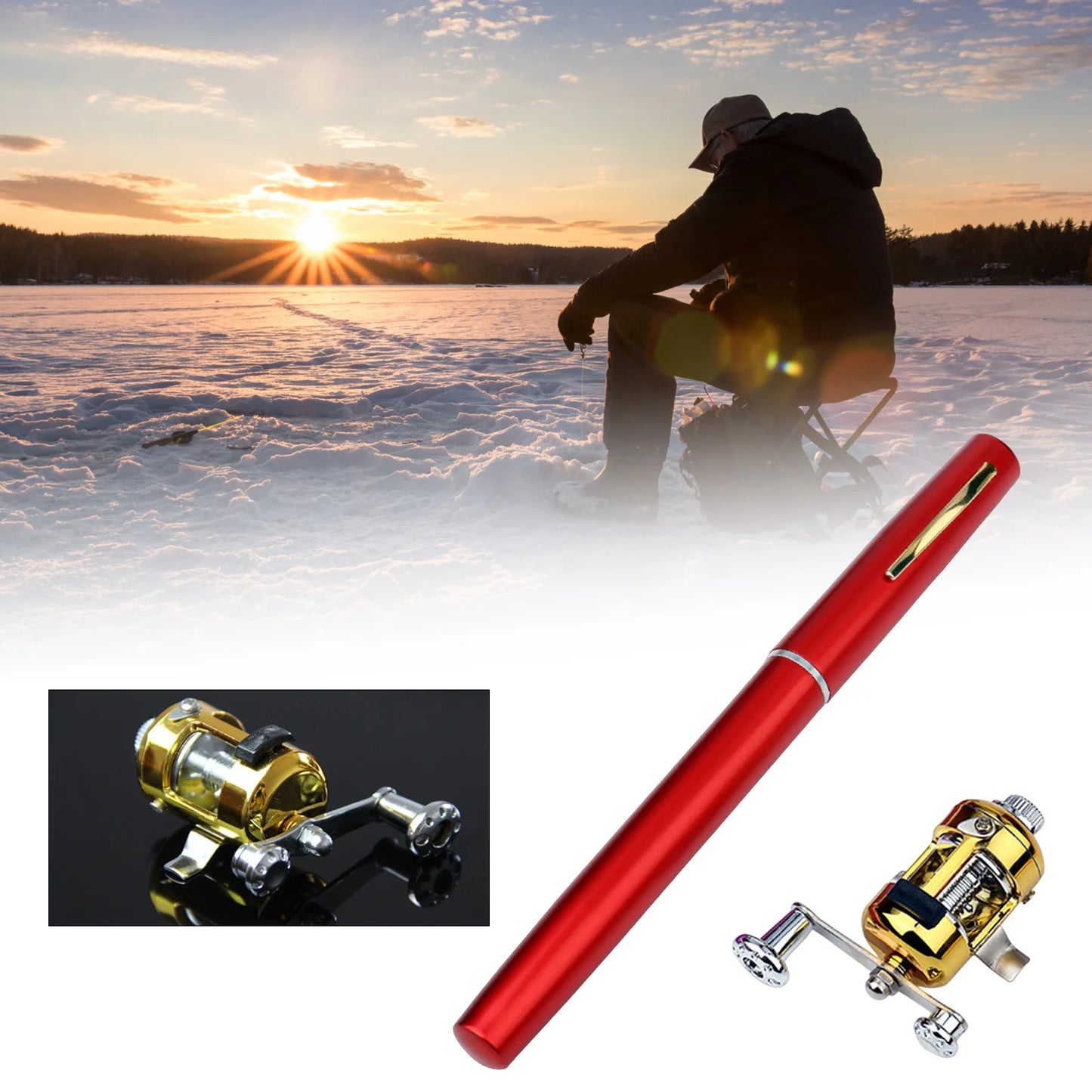 Mini Fishing Rods Pocket Telescopic Aluminium Alloy Lure 1m for Fishing Enthusiast Collectors