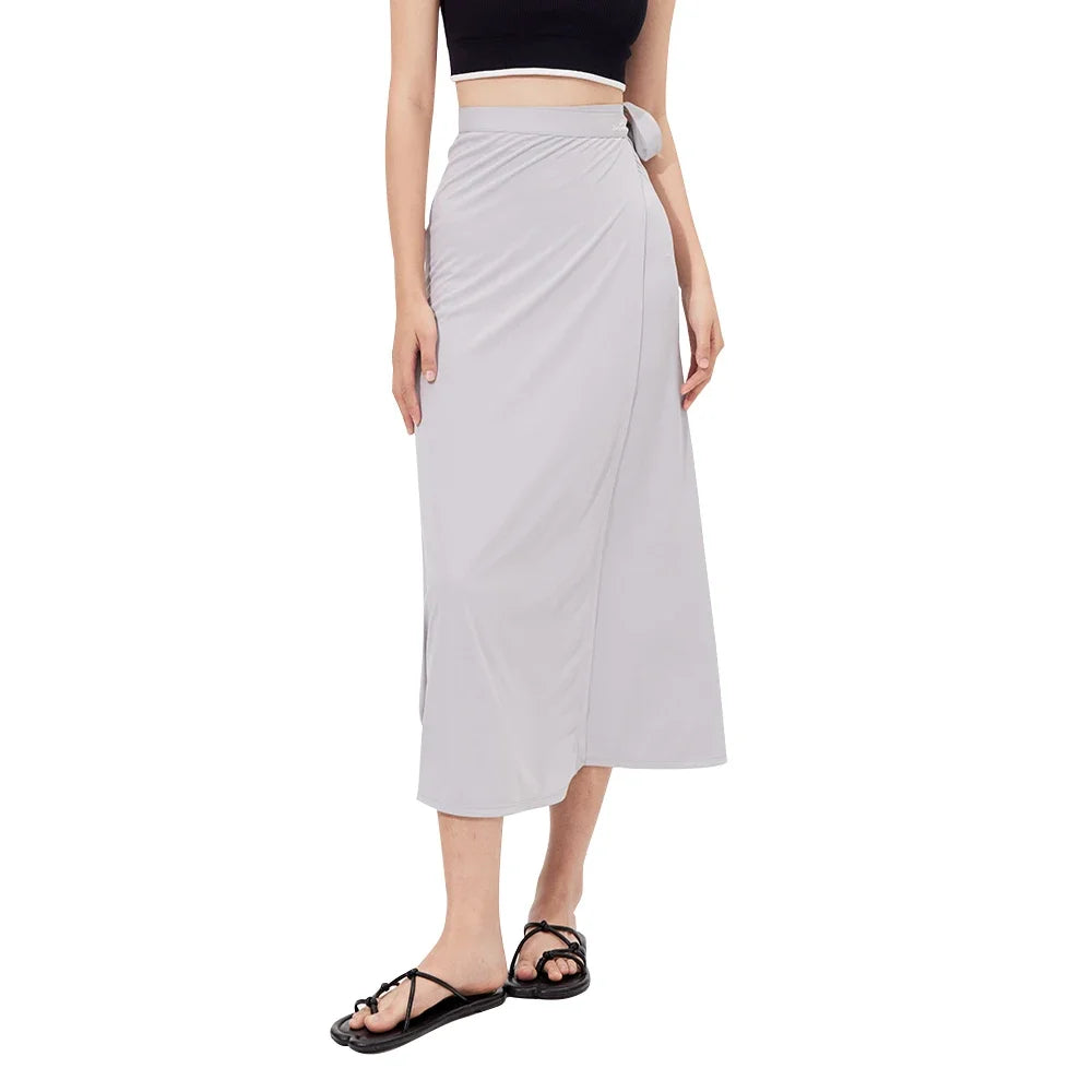 One-piece Tie, Women Swimwear Bikini Cover Sun Protection Sarong Pareo Anti-UV UPF50+ Breathable
