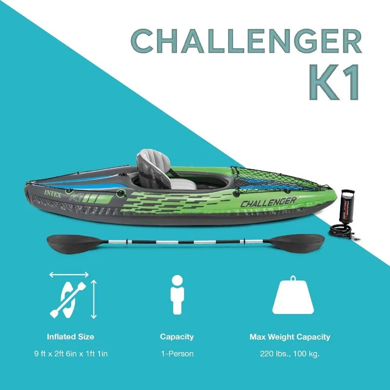 nflatable Kayak Series: Includes Deluxe 86in Kayak Paddles and High-Output Pump Strong PVC
