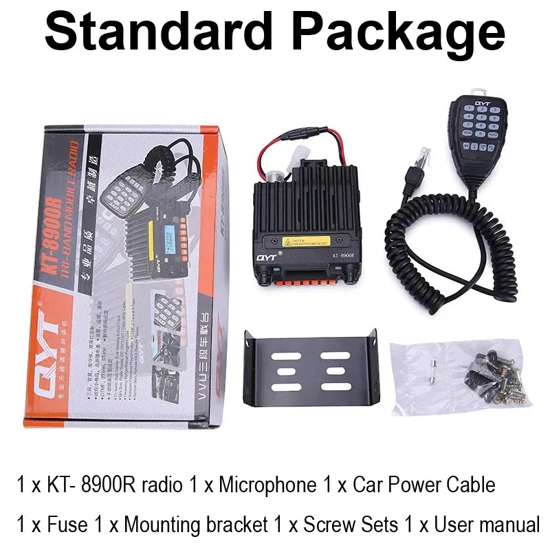 KT-8900R 25W Long Range Walkie Talkie VHF UHF Transceiver 136~174&240-260&400~480MHz Mini Mobile Two Way Radio