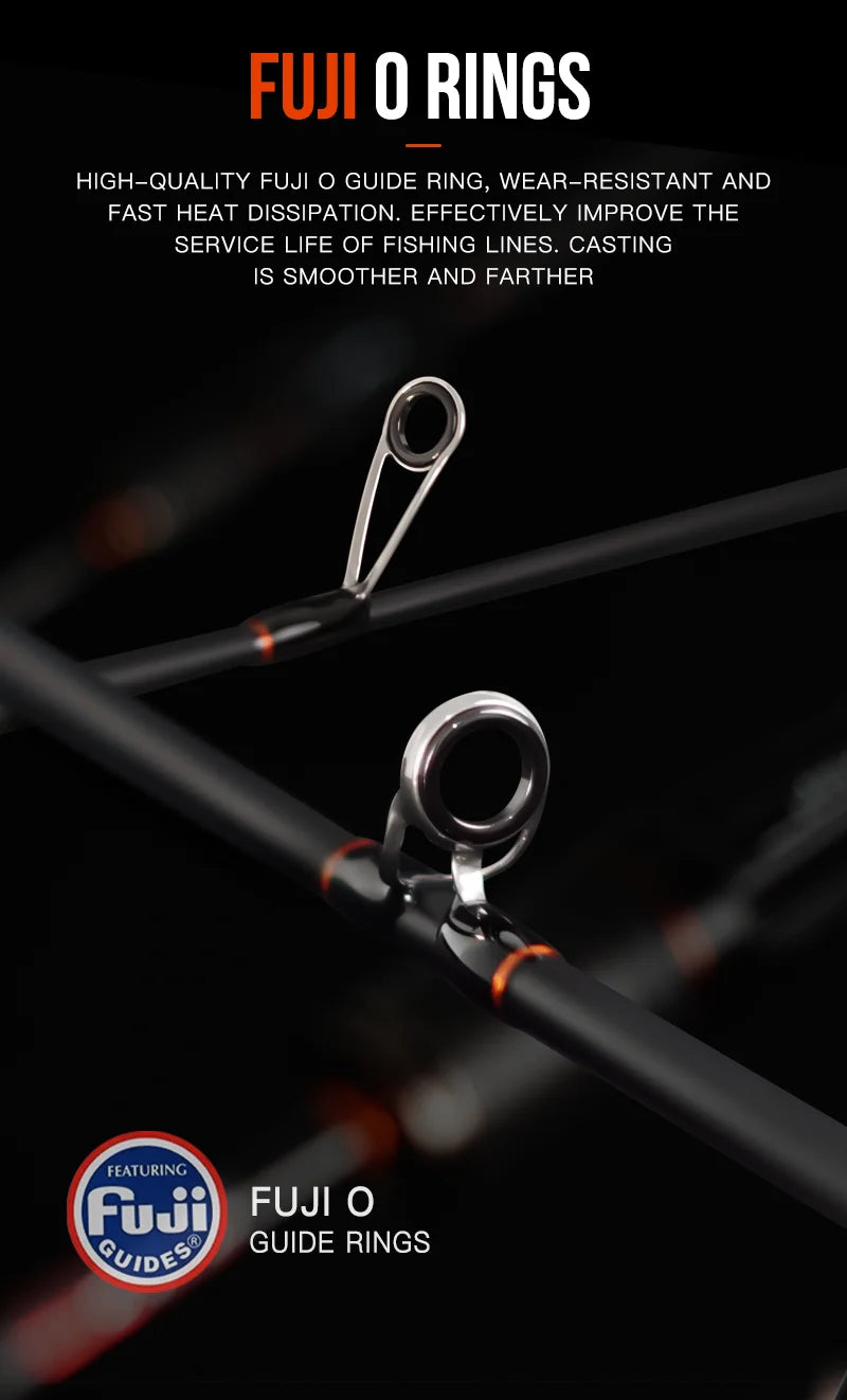 Black Arrow Spining Baitcasting Rod 4.92FT 0.8-10gUL Carbon Fiber FUJI O Guides BFS Two Sections