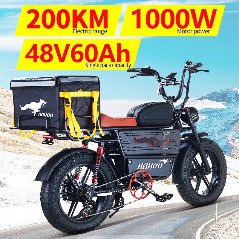 20 inches electric mountain bike 2000W brushless motor 48V 60Ah ebike dual suspension off road tyre