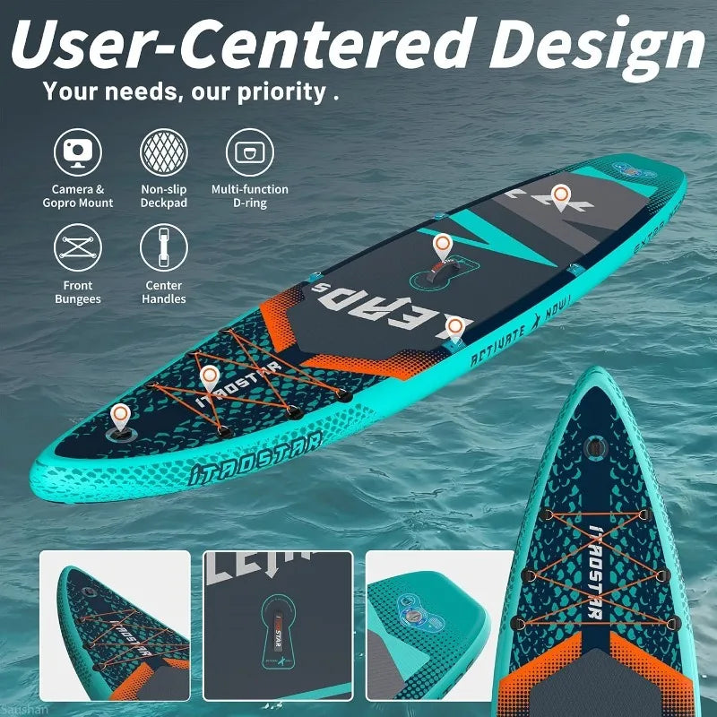 11‘ x 33" / 12’×35" Inflatable Stand Up Paddle Board - Premium SUP Board Kit - Ultra StableAdults