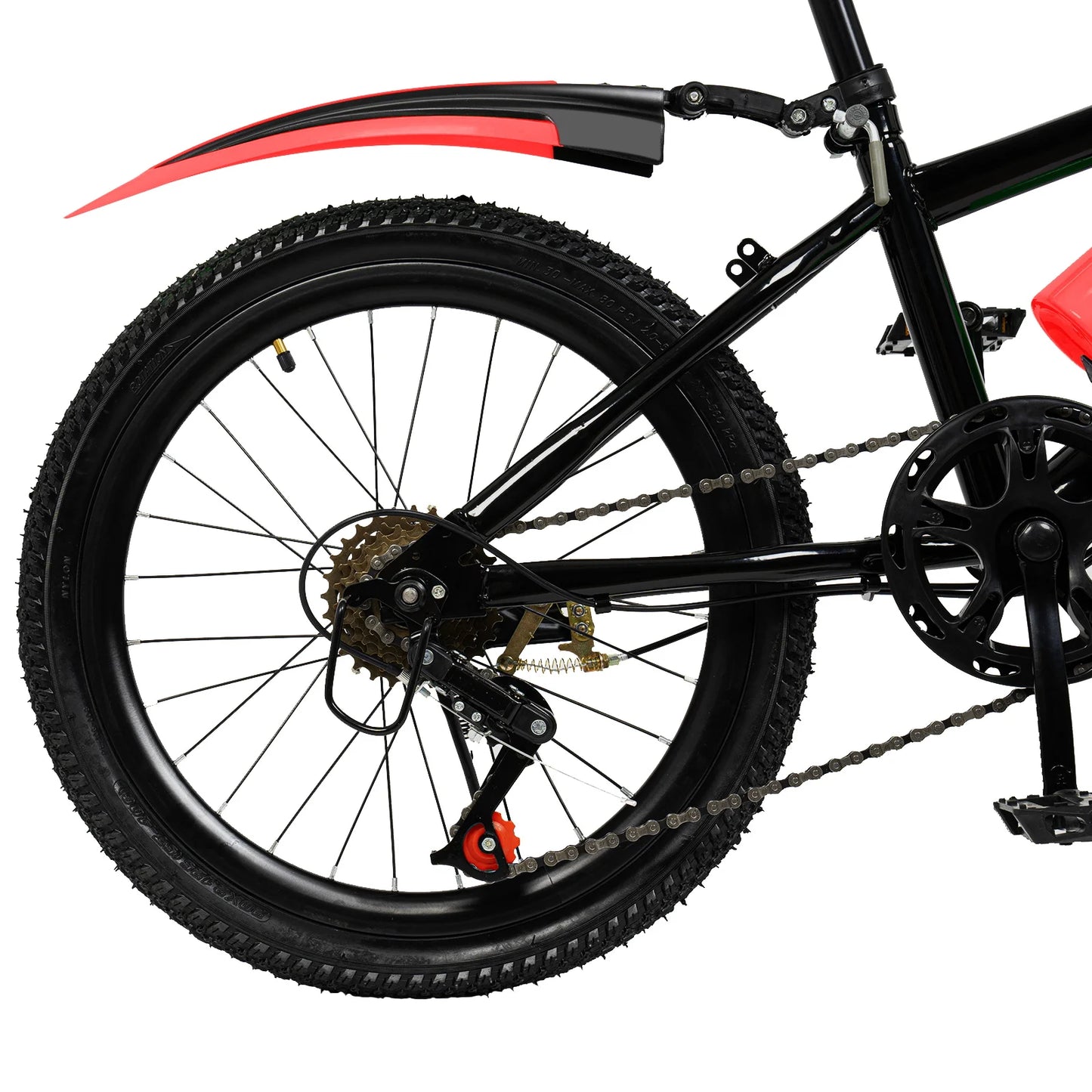 20" Mountain Bike 7 Speeds Kids Bicycle Dual-Disc Brakes Height Adjustable MTB Boys Girls