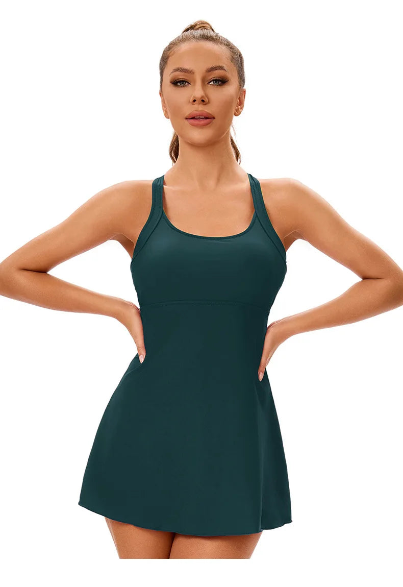 Solid Color Split Swimwear,Women 2025 New U-neck Suspender Backless Bikini Set Beachwear