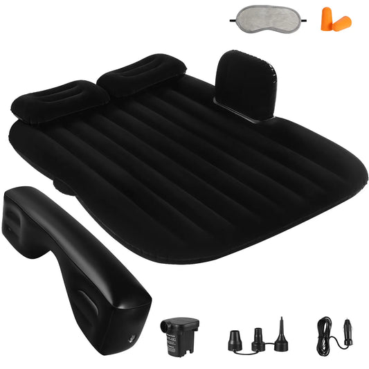 Car Air Mattress Portable Bed Back Seat Inflatable SUV Camping Mattress,Pump & 2 Pillows