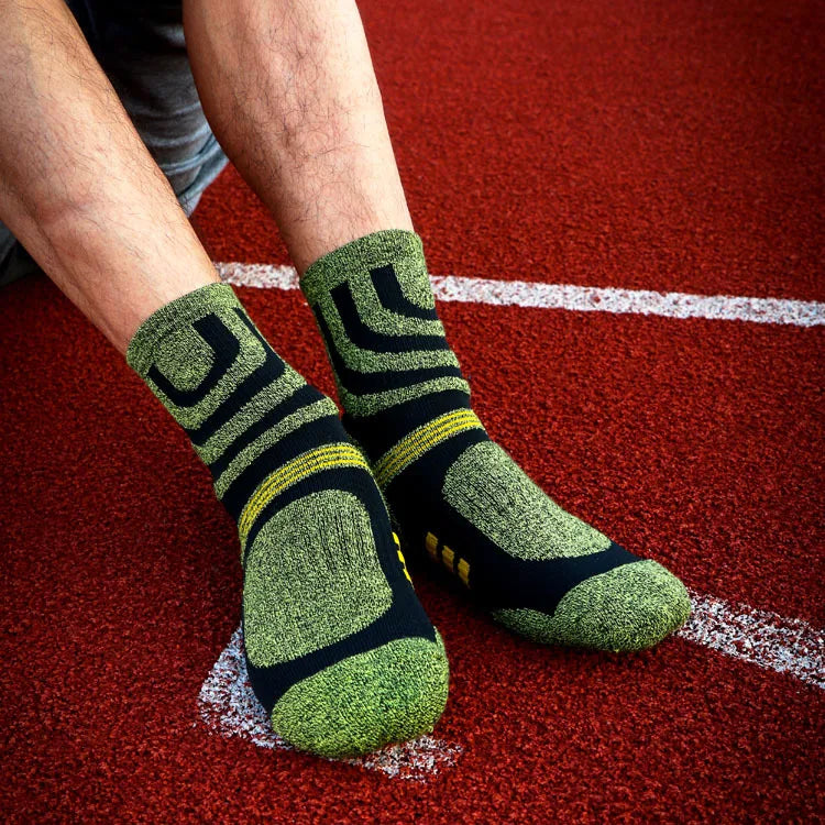 5 Pairs Socks Men Anti Blister Autumn Winter Terry Sports Cycling Marathon Camping Trekking Rugby