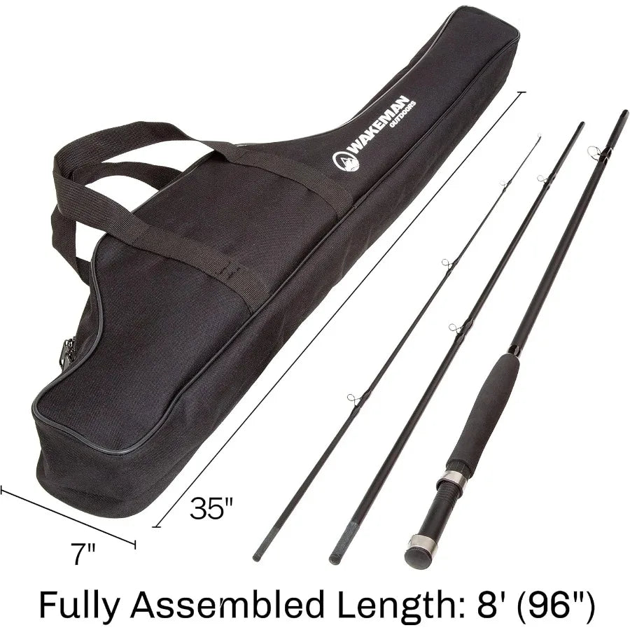Fly Fishing Rod,Reel Combo, Carrying Case Flies, Fishing Line Angling Adventures,Charter Series