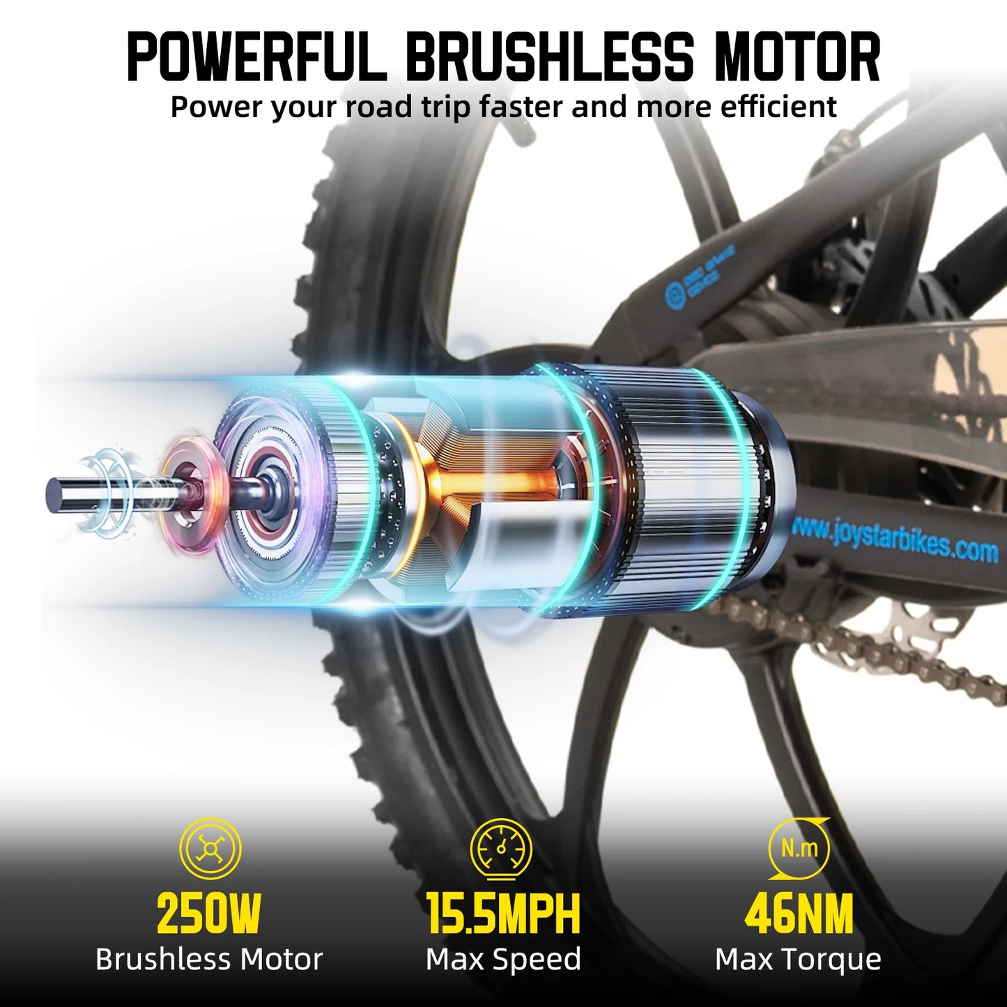 Electric Bike, Kids Teens Ages 7+, 250W Motor, 15 Miles 15MPH Electric Mountain Bicycle Safe Mini