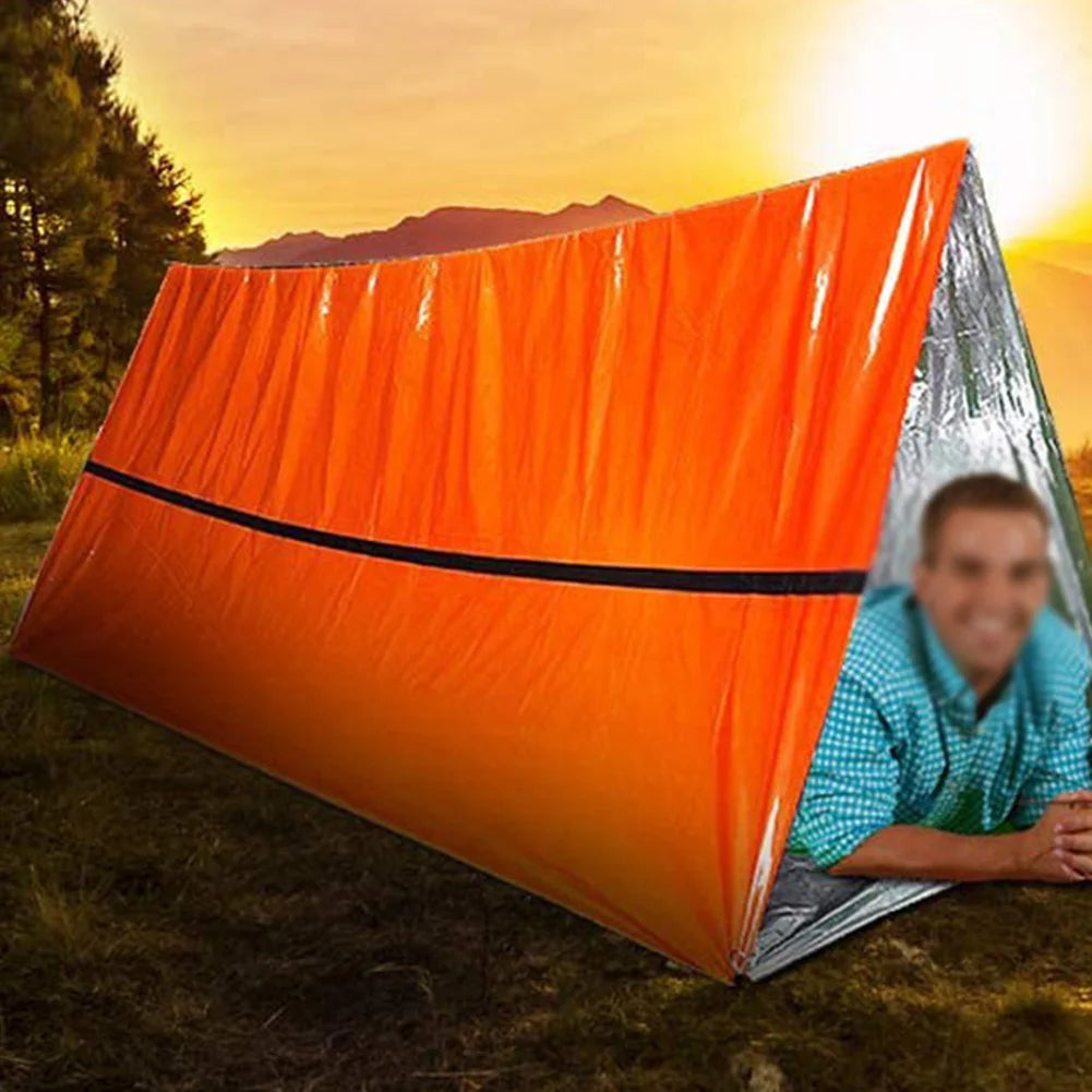 2-5 set Survival Sleeping Bag Thermal Survival Gear for Camping Hiking Outdoor Adventure