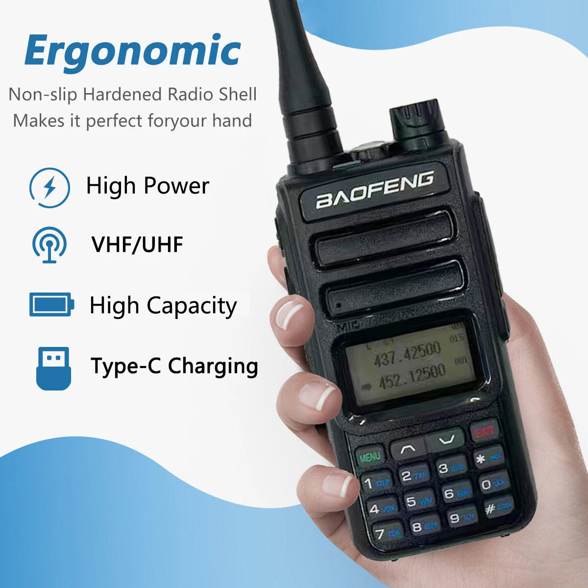 TH 15S Ham Handheld Radio 5w Uhf Vhf Two Way Radio Long Range Handheld Dual Band Walkie Talkie