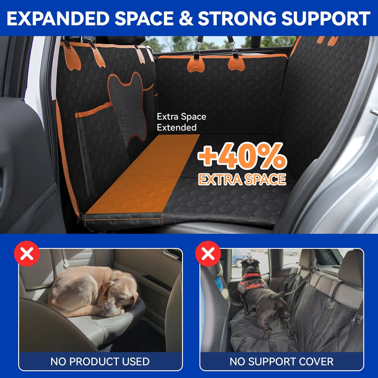 Wear-resistant Dog Car Seat Cover Protective Cover for Pet Scratch Resistant Pet Car Pad