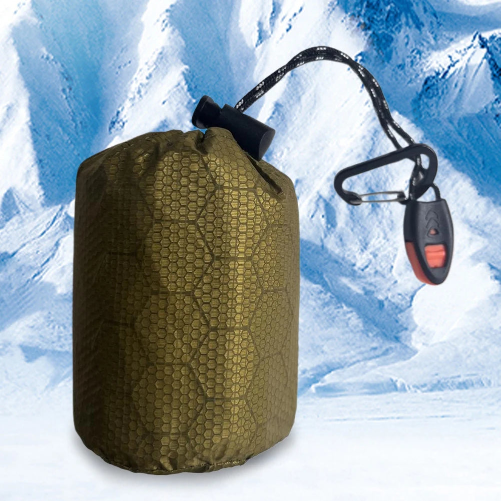 Thermal Sleeping Bag,Survival Blanket PE Aluminum Film Warm Windproof Waterproof for Outdoors