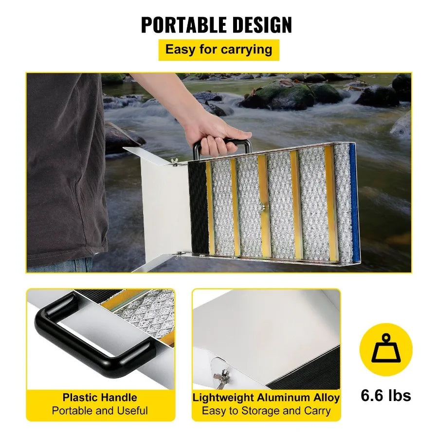 Aluminum Alloy Sluice Box Compact 30 Long Gold Lightweight Gold Sluice Equipment
