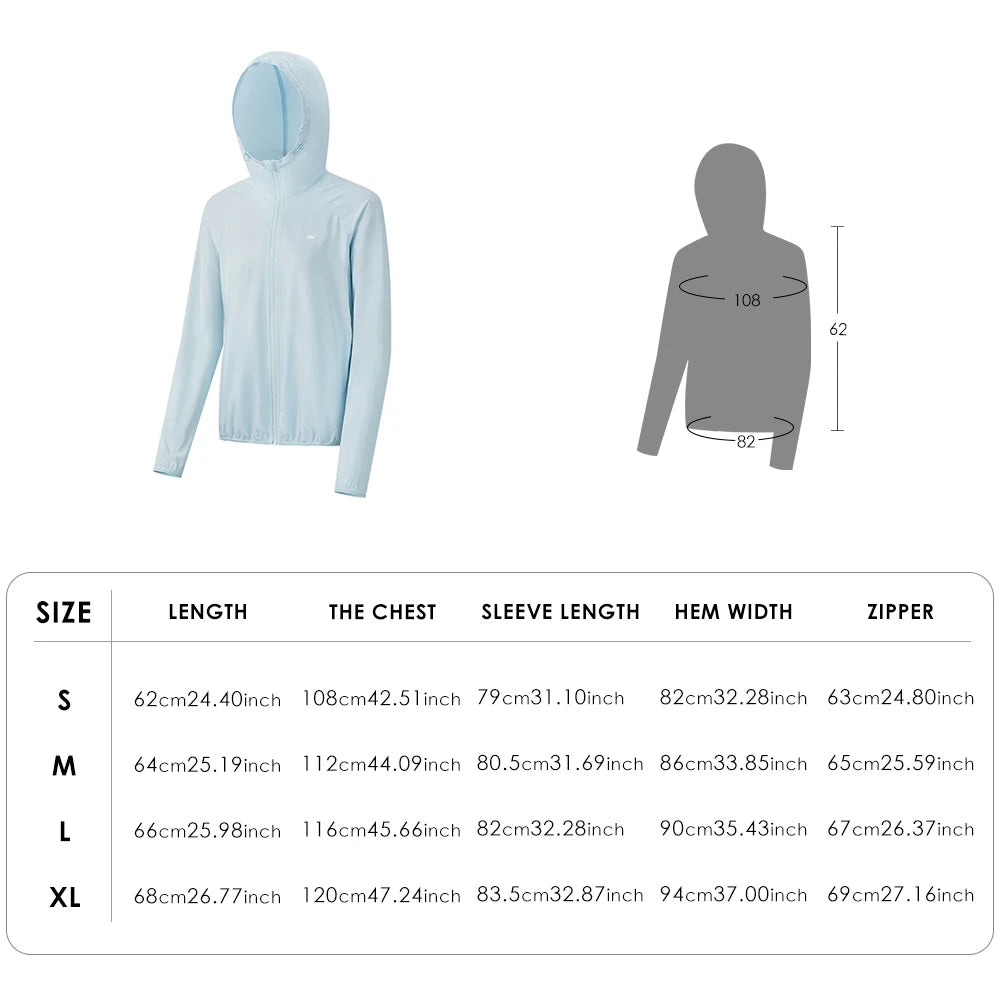 Sunscreen Jackets Women UV Protection Clothing UPF50+ Hoodie Breathable Coats, Running Cycling