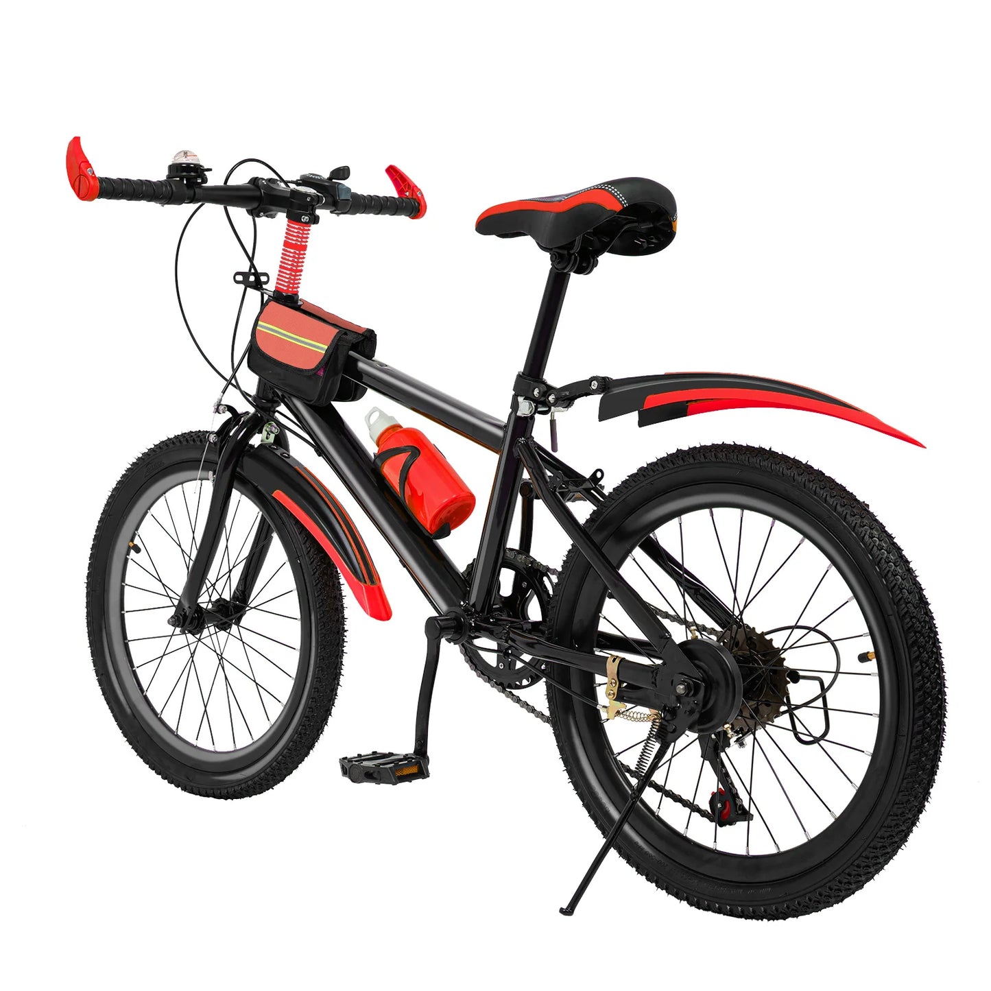 20" Mountain Bike 7 Speeds Kids Bicycle Dual-Disc Brakes Height Adjustable MTB Boys Girls
