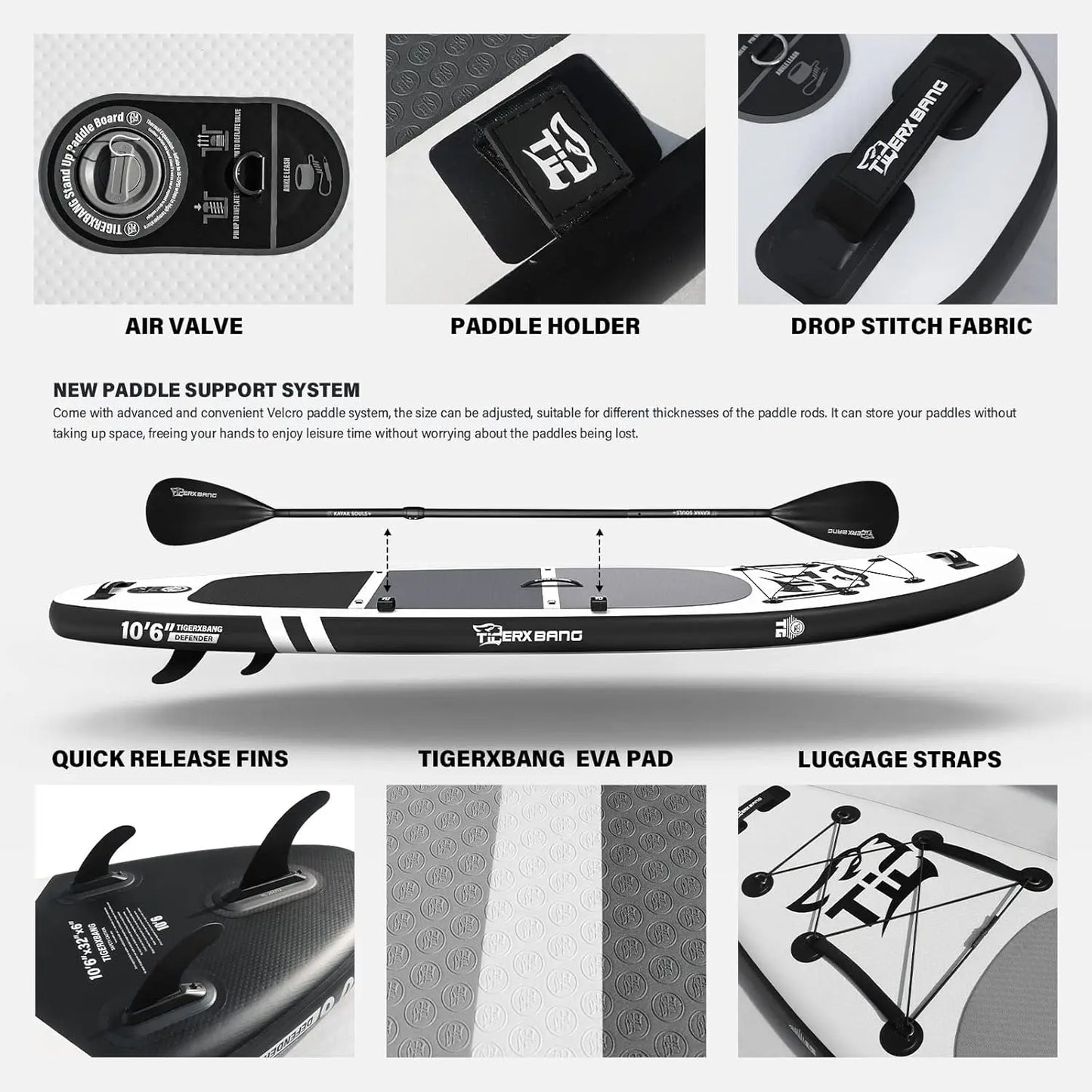 Inflatable Paddle Board with Premium SUP Accessories, AllroundAdults/Kids,Stand Up