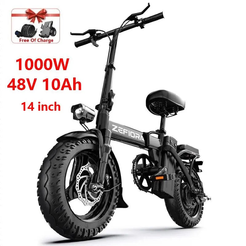 New 14 20 Inch E-Bicycle,1000w 2000w 48v 10ah 15ah 17.5ah 20ah Battery,Climbing 45° Slope