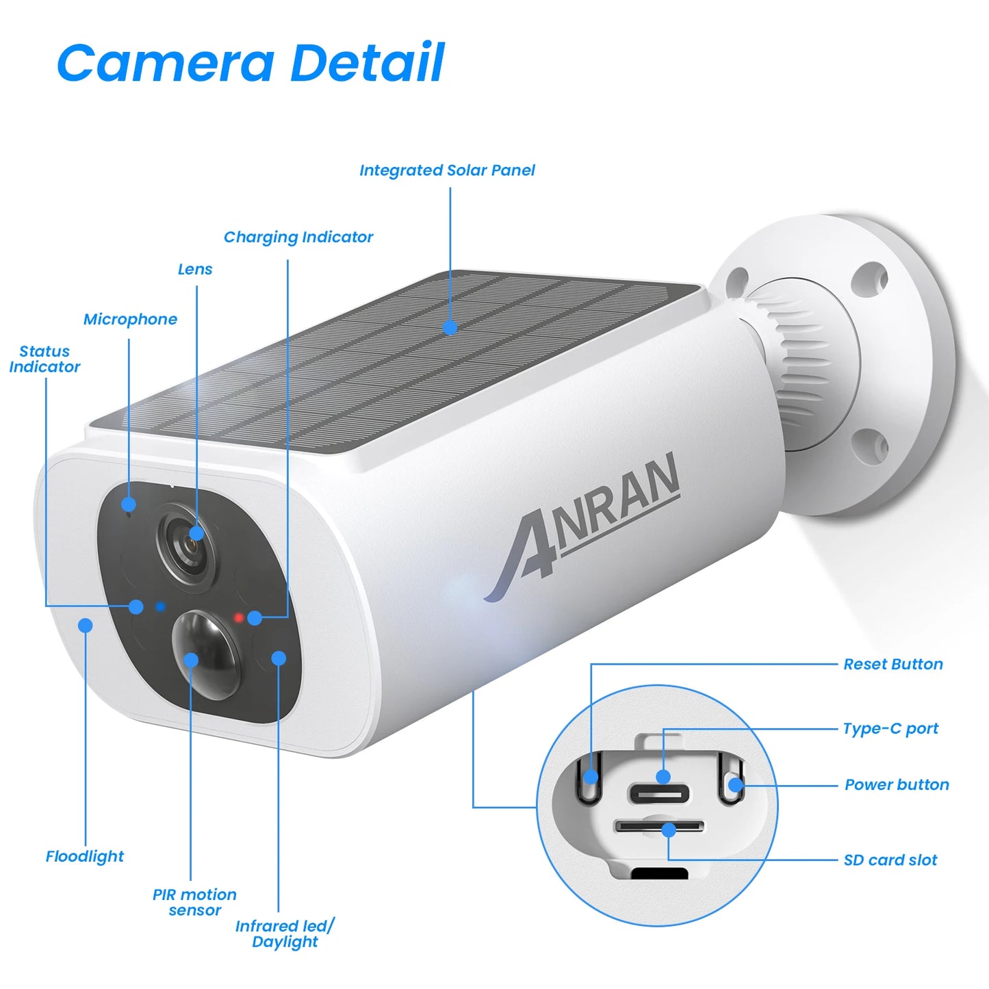 2/3/4 PCS Wireless WIFI Camera 2.4G 3MP Battery Solar SecurityFlood Color Night Vision Local Alarm