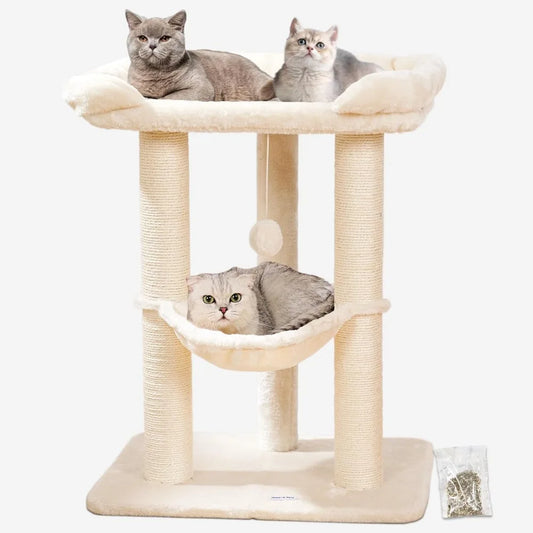 Cat Tree Tower for Indoor Cats, Cat Scratch Post with Large Bed for Maine Coon Big Cats