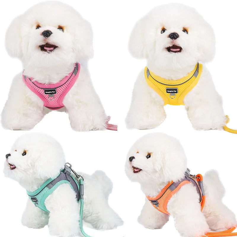 Small Dogs Adjustable Puppy Cat Harness Vest French Bulldog Chihuahua Pug Pet Outdoor Fun